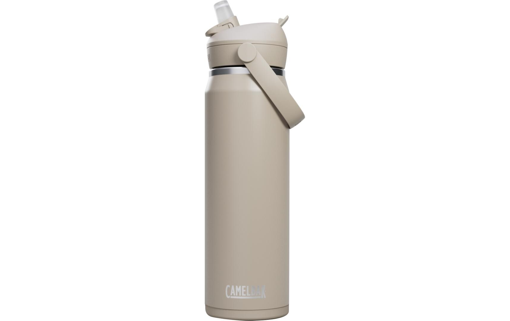 Thermosflasche Thrive Flip Straw V.I. 750 ml, StoneDer mobile Getränkeschutz