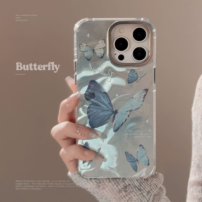 Mobby - Vlinder telefoonhoesje - iPhone 15 Pro Max / 15 Pro / 15 Plus / 15 / 14 Pro Max / 14 Pro / 14 Plus / 14 / 13 Pro Max / 13 Pro / 13 / 13 mini / 12 Pro Max / 12 Pro / 12