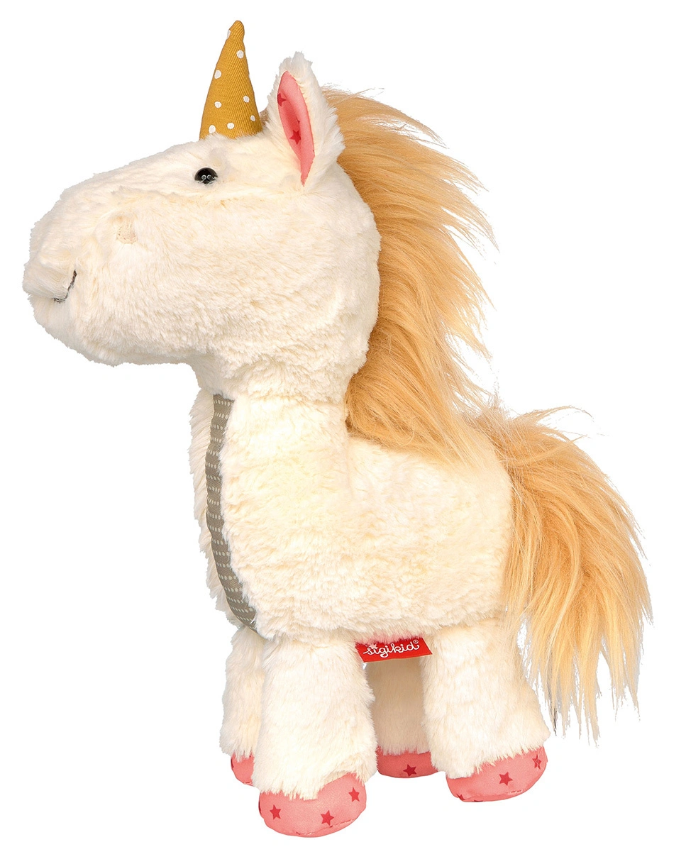 Kuscheltier PATCHWORK-SWEETY EINHORN (28cm) in beige