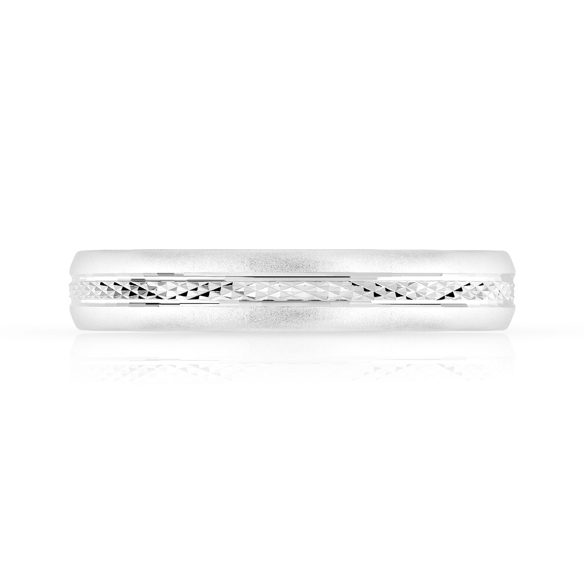 Alliance argent 925 diamanté 4 mm