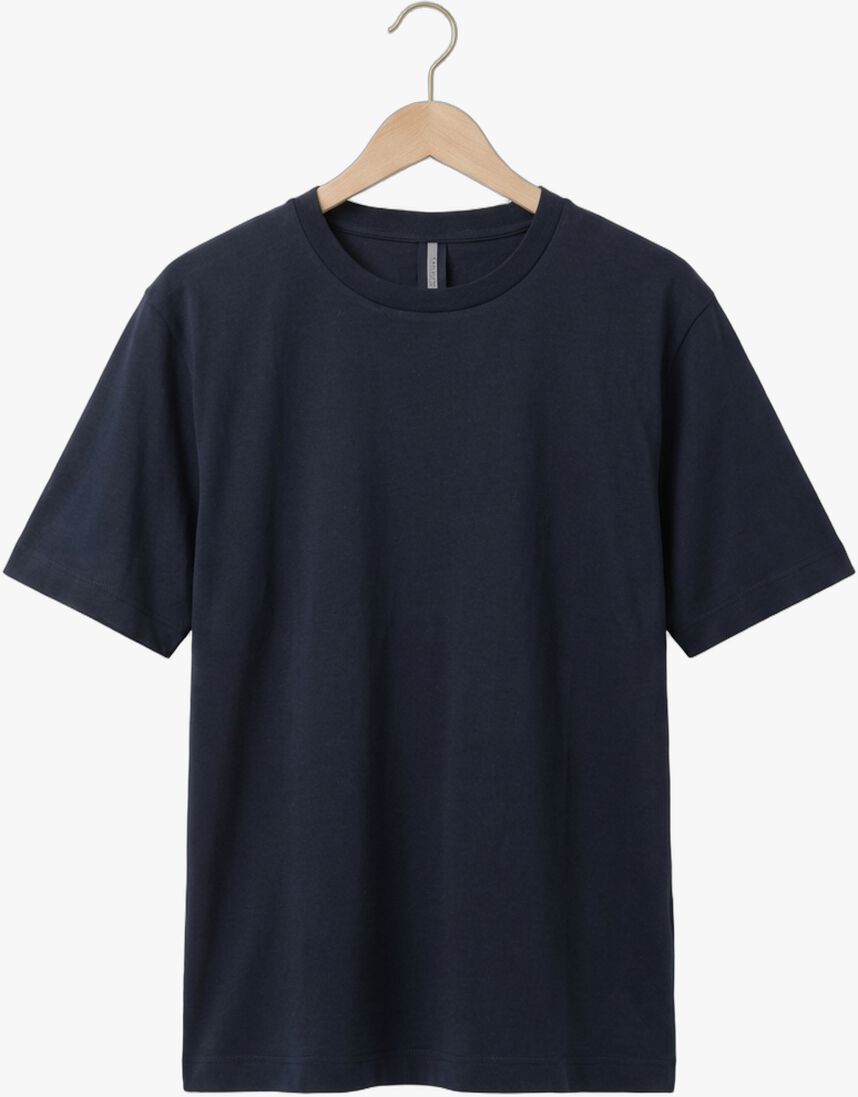 donkerblauwe profuomo t-shirt t-shirt crew neck heavy cotton