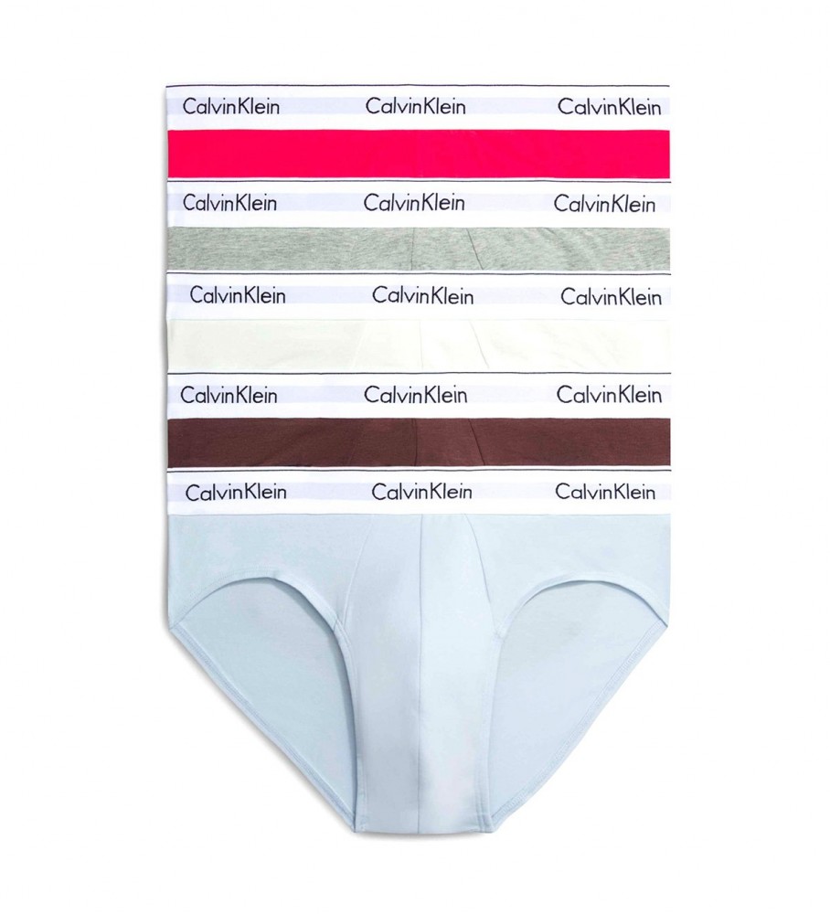 Pacote com 5 cuecas multicoloridas da Calvin Klein
