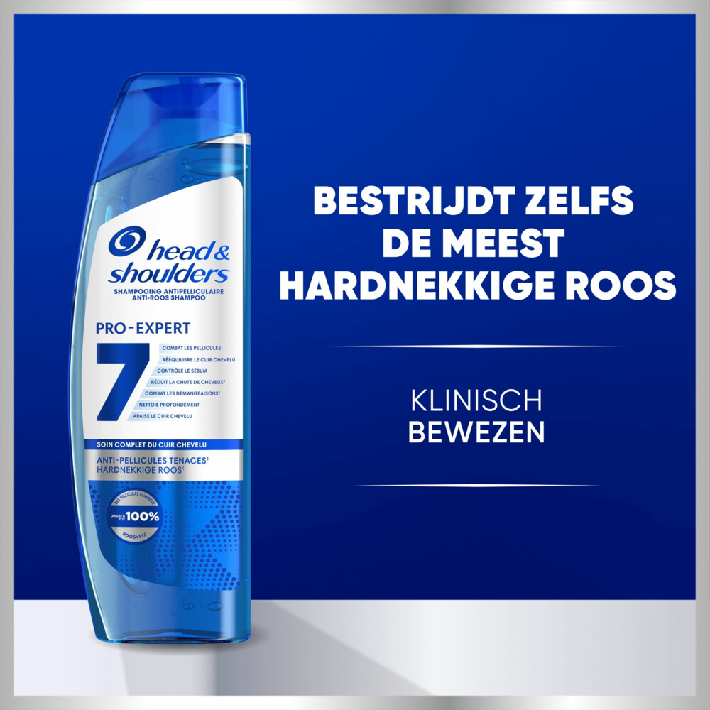 6x Head & Shoulders Shampoo Pro-Expert 7 Hardnekkige Roos250 ml