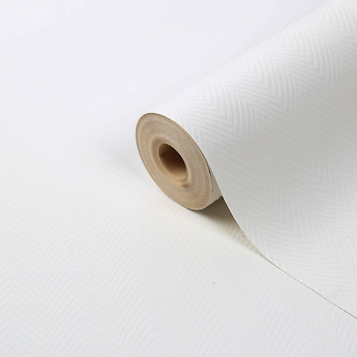 Papier peint expansé vinyle sur intissé Hura GoodHome blanc