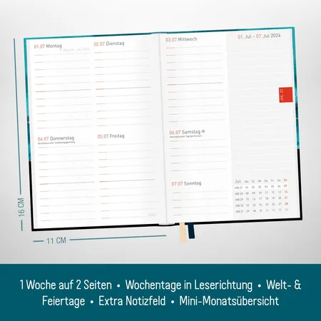 Häfft Verlag Chäff-Timer mini A6, 23/24, 1 Stück, 10-fach sortiert