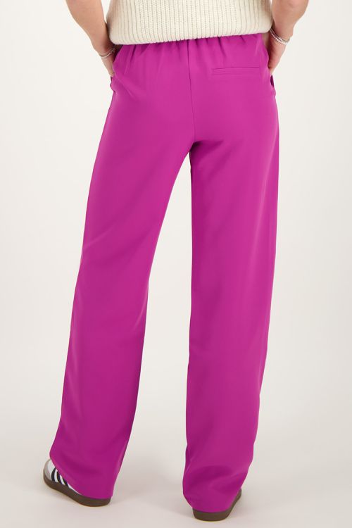 Paarse pantalon met elastiek