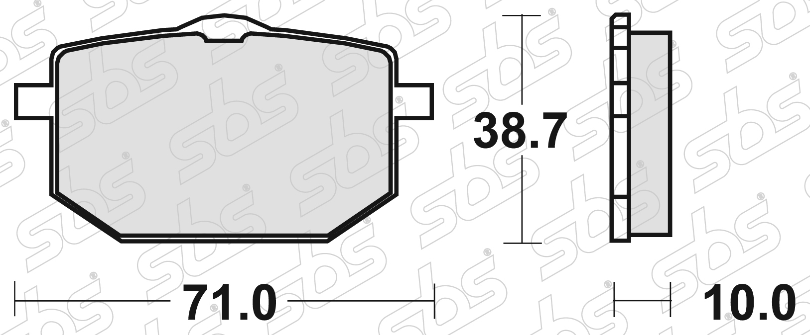 SBS - Plaquettes de frein 596 HF