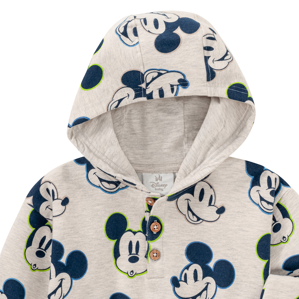 Topomini Micky Maus Hoodie mit Allover-Print weiss