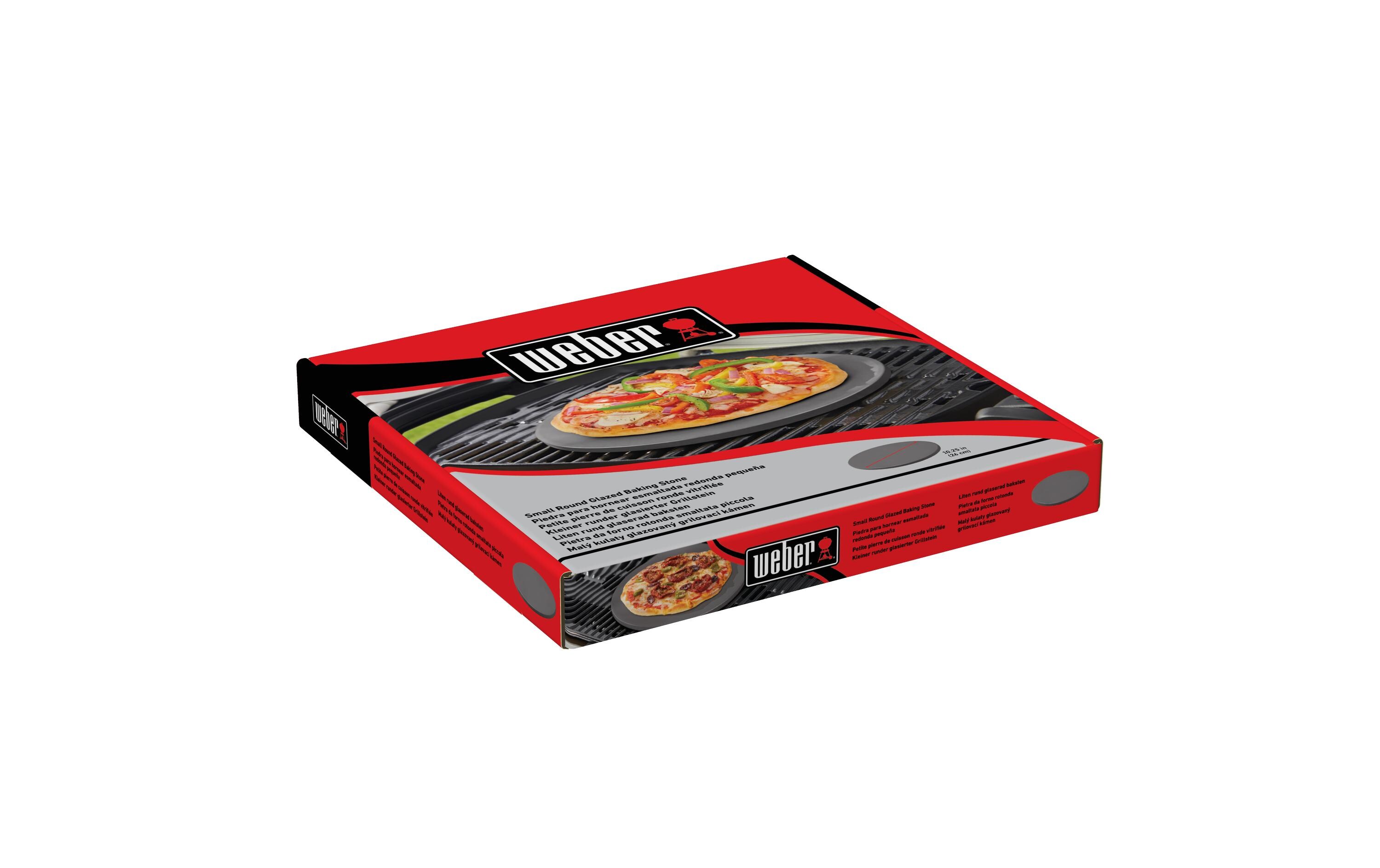 Pizzastein Ø 26 cm, rundKleiner runder glasierter Grillstein