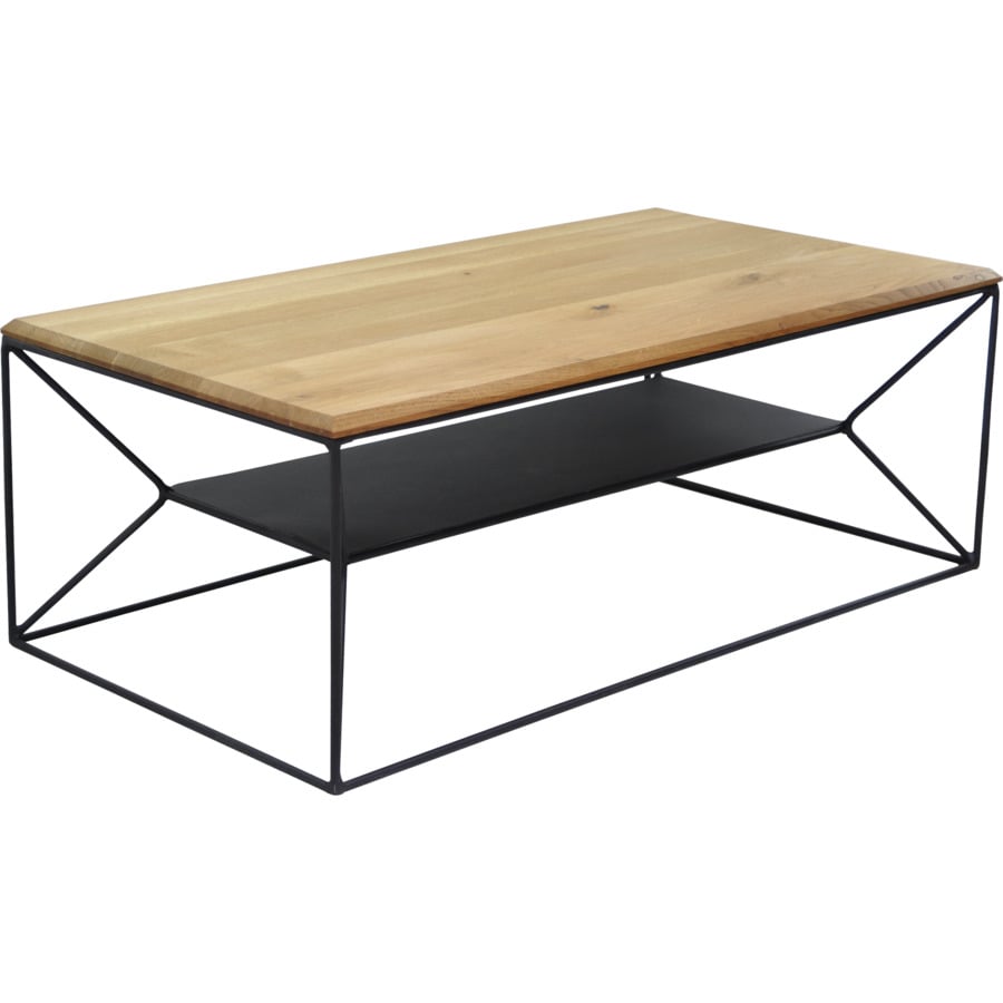 Salontisch Neris Wildeiche massiv geölt 110 x 40 x 60 cm