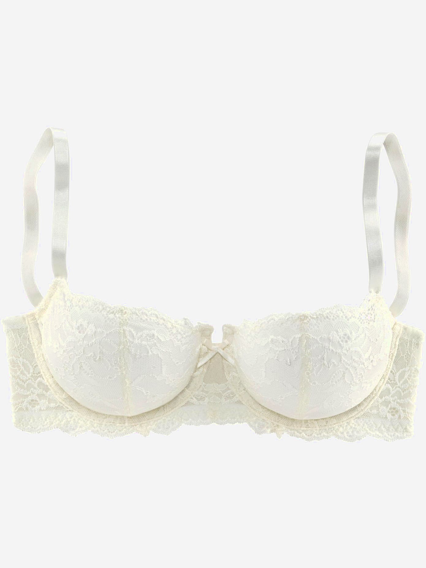 Soutien-gorge balconnet avec bonnets en dentelle non doublés