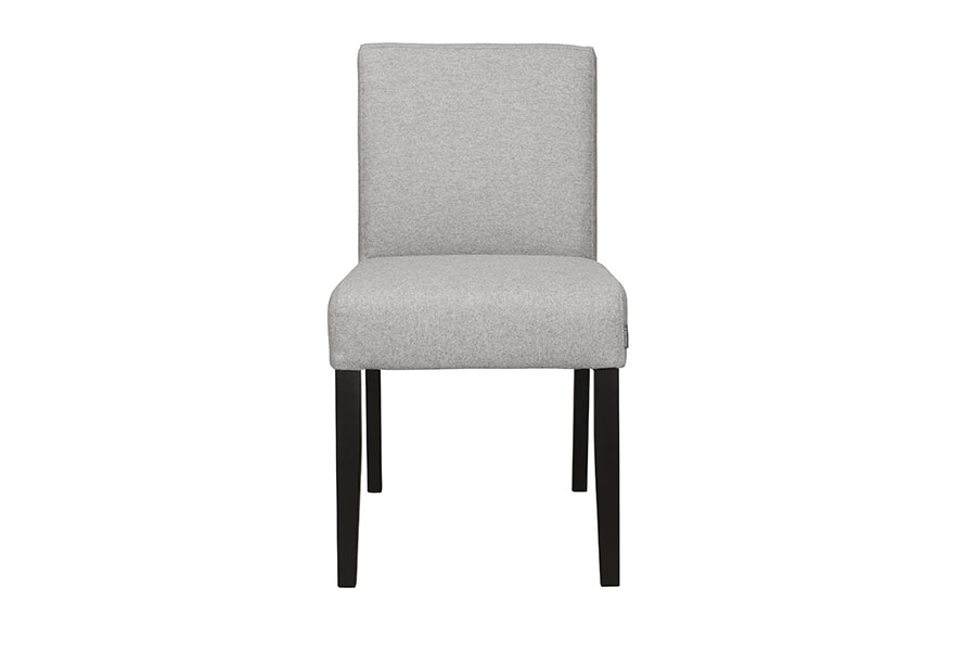 Morgan spisestol I ulltekstil Sheford 72 Light Grey med sorte treben.