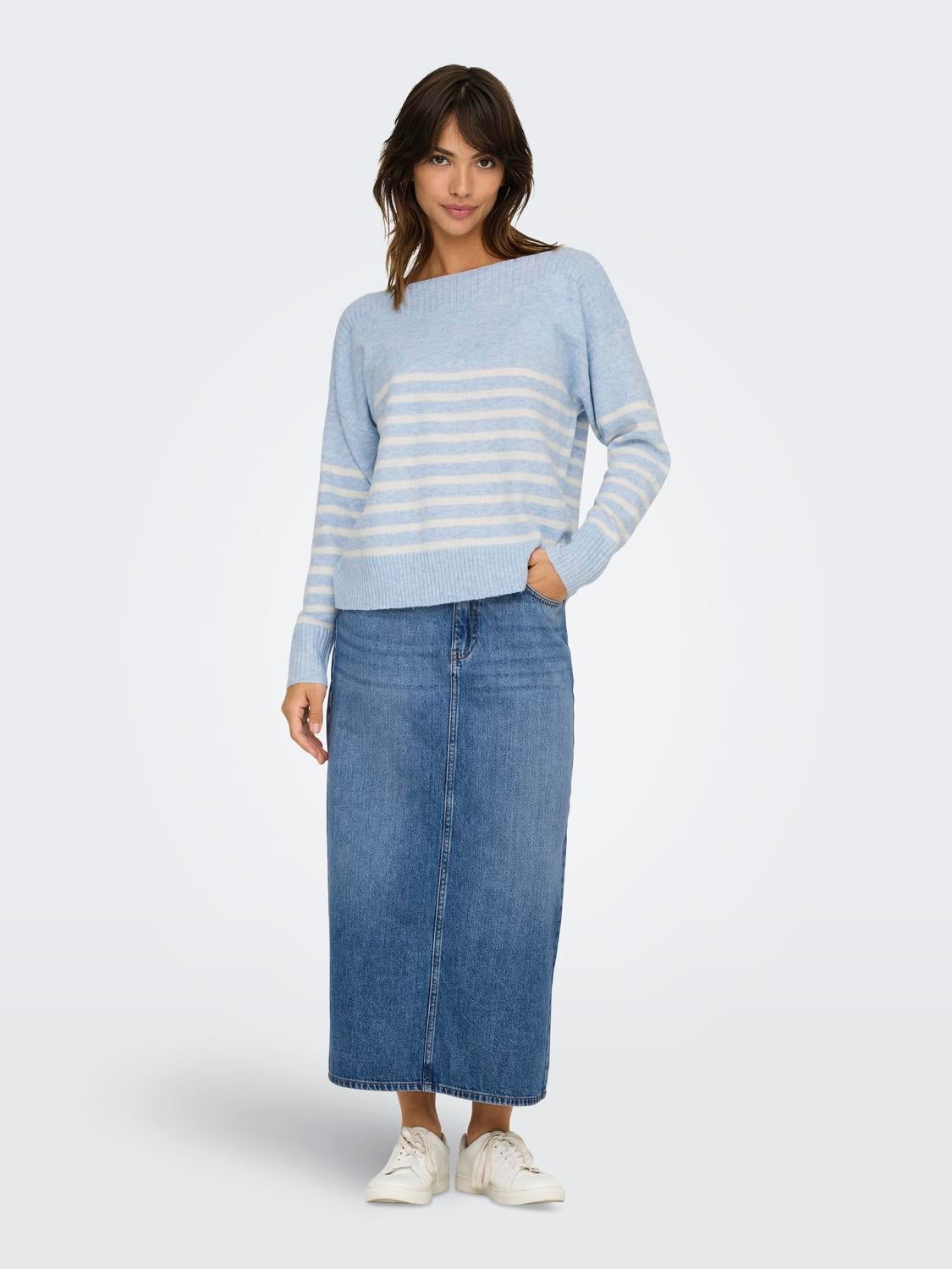 ONLGLORY Strickpullover Soft Chambray
