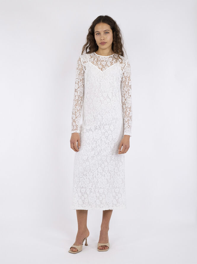 Neo Noir Mary Lace Dress Hvid