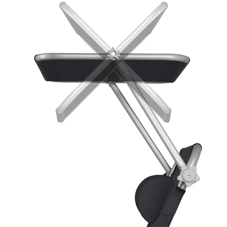 tectake Ligbed Chloé 4-niveaus, hoofdkussen en tas, Zwart
