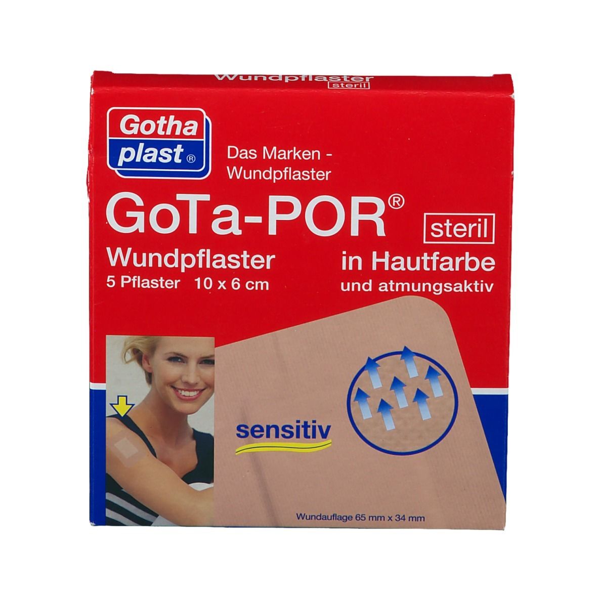 GoTa-POR® Wundpflaster steril 6 cm x 10 cm hautfarben