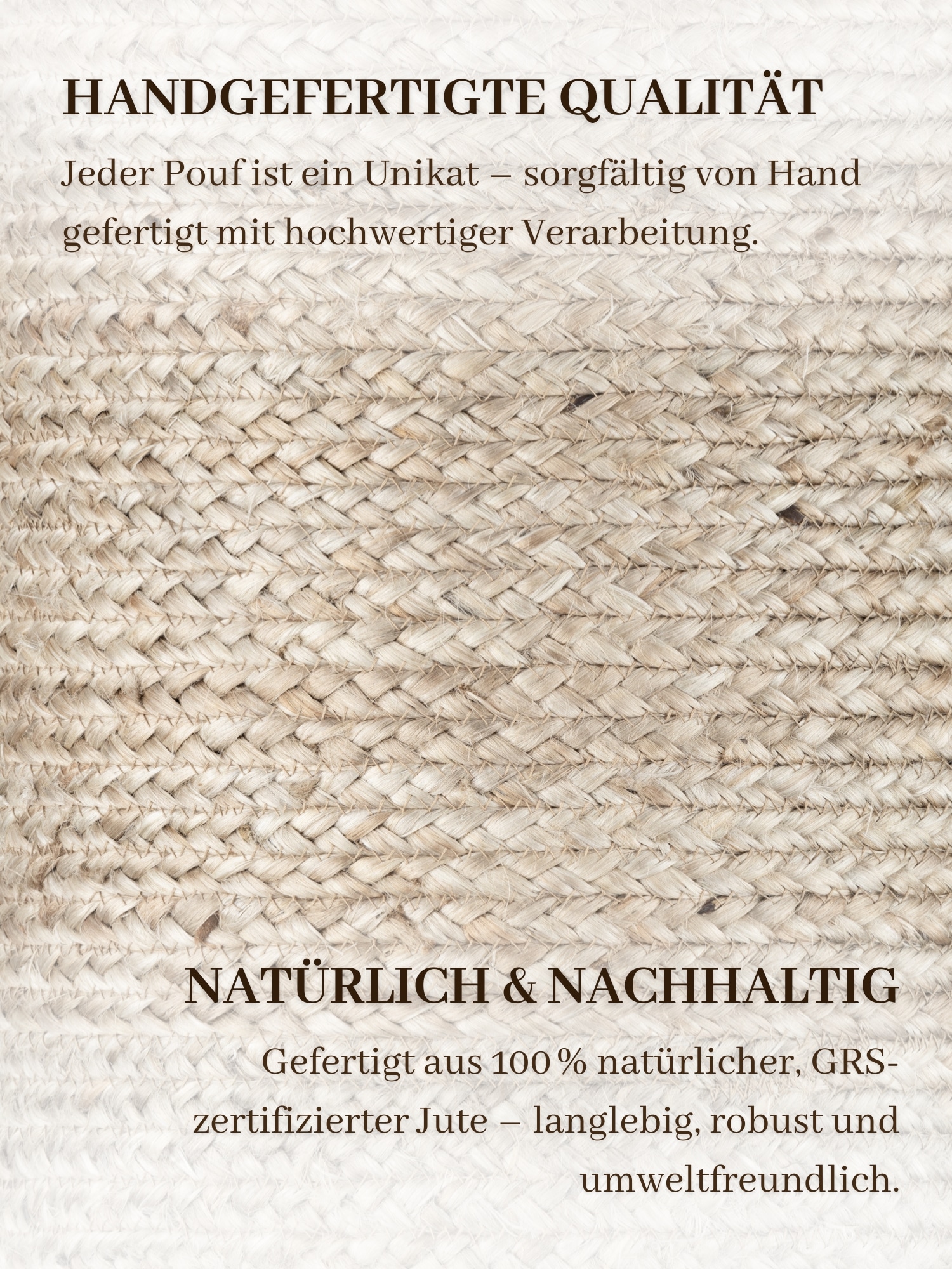 HANSE Home Pouf »Jutta, Jute« 1 Stk. tlg.