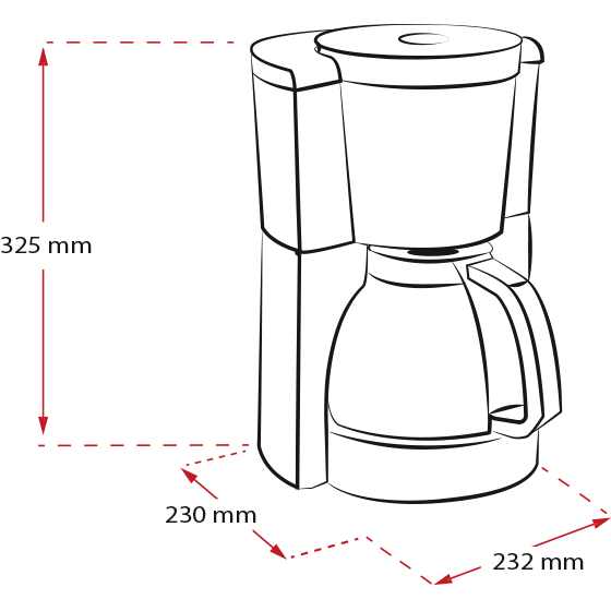 LOOK® Selection|Filterkaffeemaschine Rot