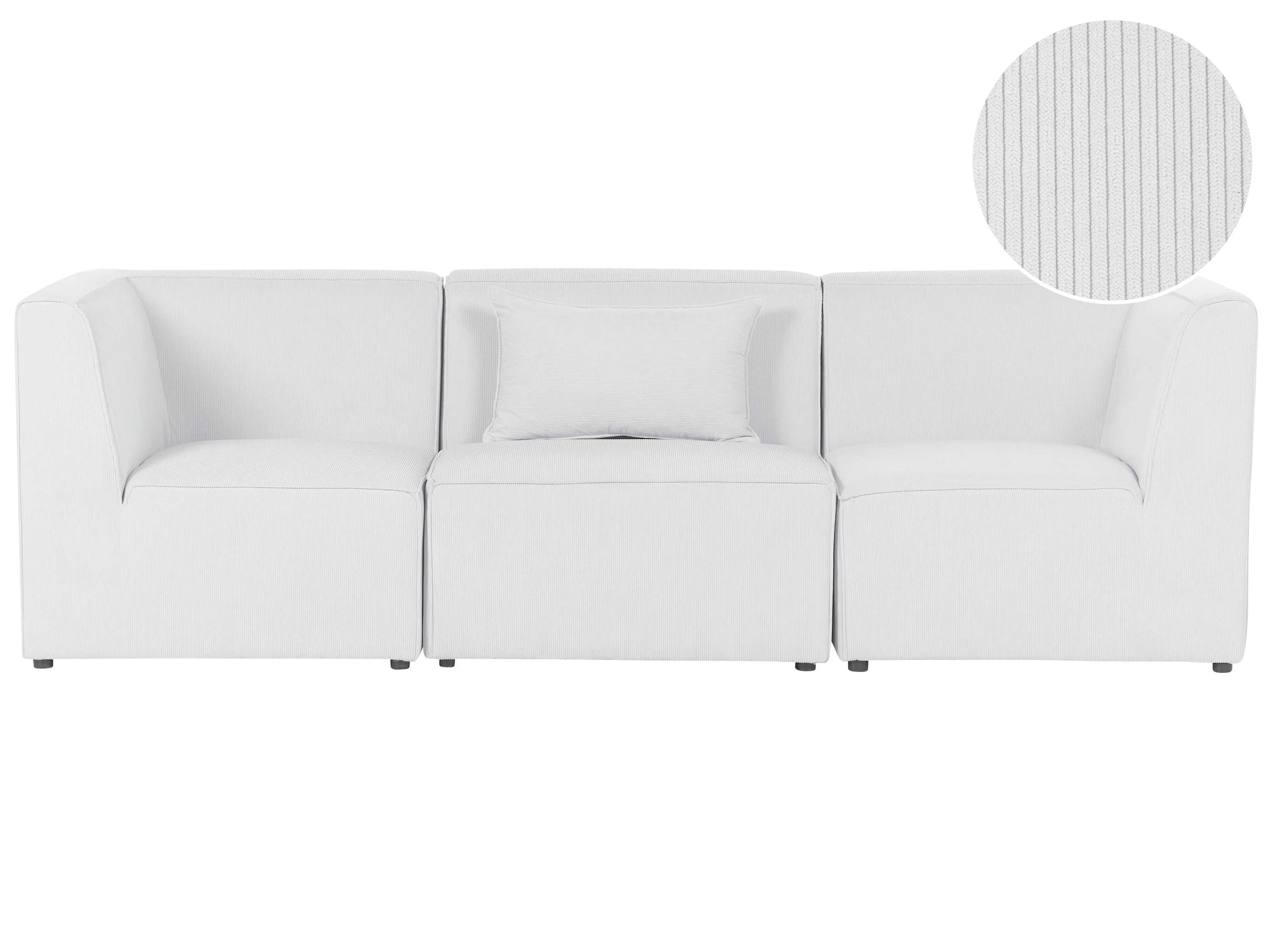 Modulaire bank 3-zits LEMVIG Corduroy Gebroken wit