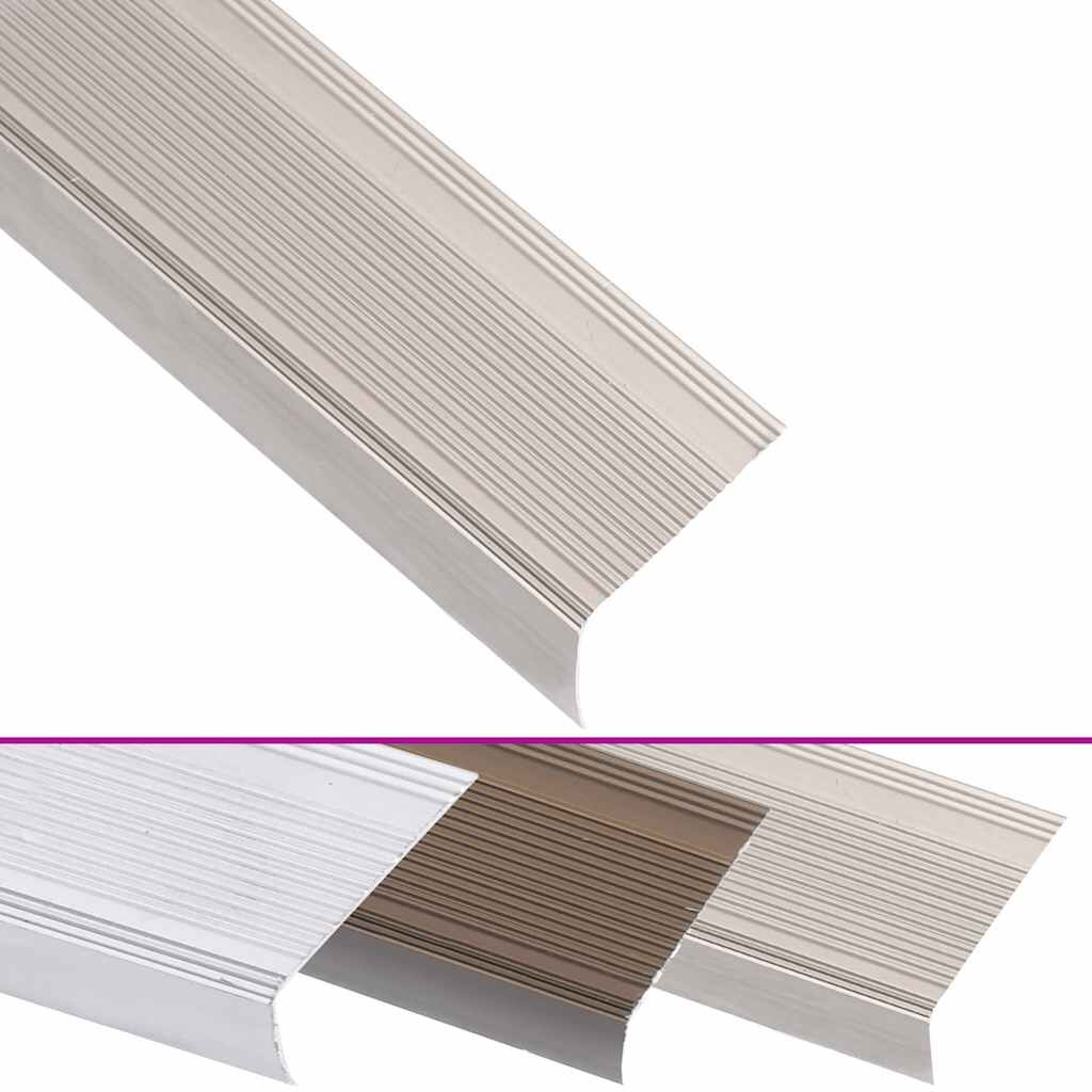 vidaXL L-vormige trapneuzen 15 stuks aluminium 90 cm