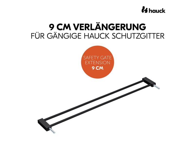 Hauck Verlängerung Türschutzgitter 9 cm Schwarz Safety Gate Extension für gängige Hauck Schutzgitter