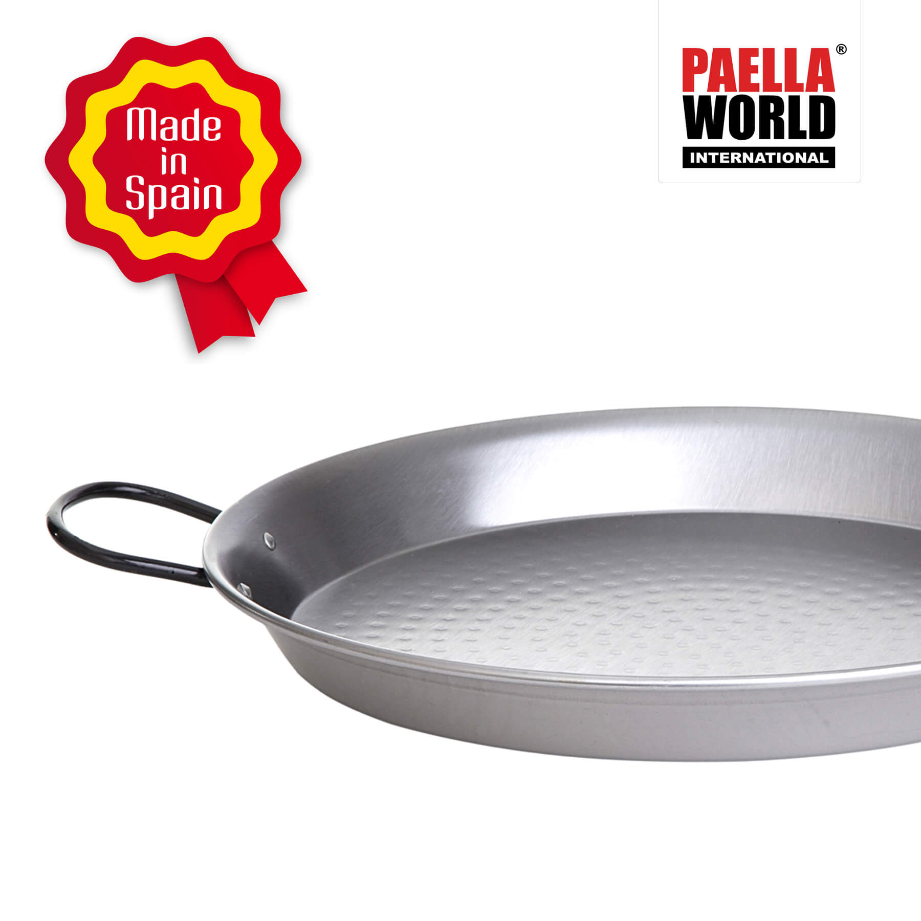 Original spanische Paelle Pfanne Typ 'Valencia' - leicht, Ø 22 cm, polierter Stahl, robust und preiswert: Ideal für Paella, Pfannen-/Reisgerichte