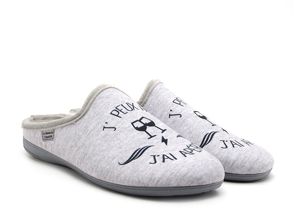 La maison de l espadrille chaussons homme 109 6 gris