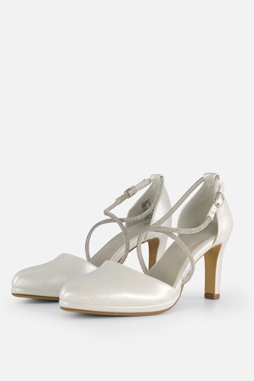 Tamaris Strass Pumps wit Synthetisch