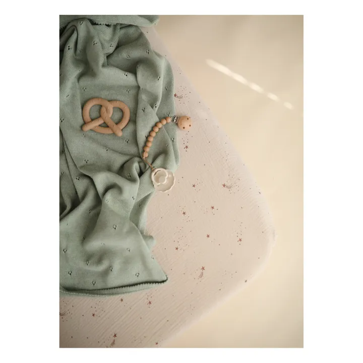 Mushie Jouet de dentition Bretzel en silicone | Beige