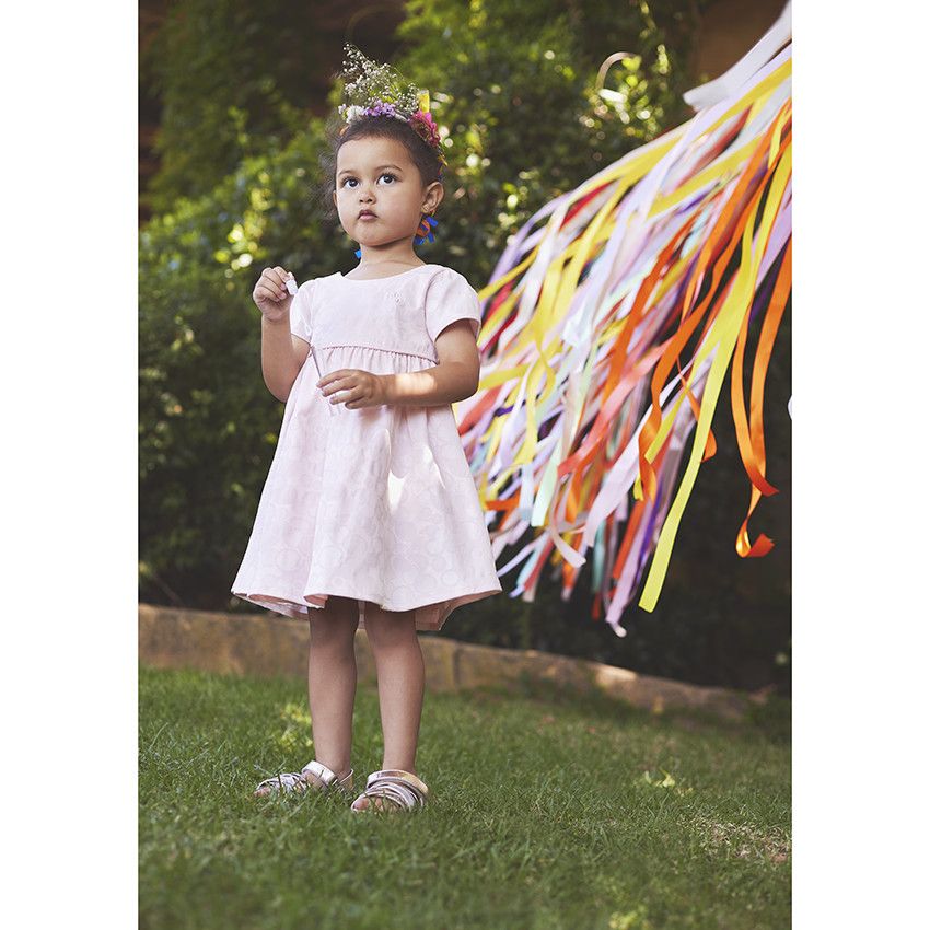 Robe de cérémonie irisée pour bébé fille - Rose