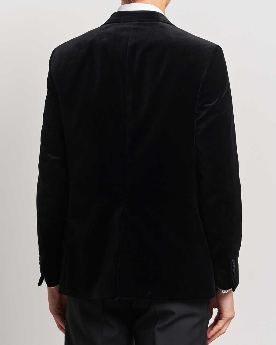 Oscar Jacobson Frampton Velvet Tuxedo Blazer Black