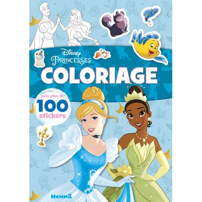 Disney Princesses Coloriage avec plus de 100 Stickers - Cendrillon et Tiana