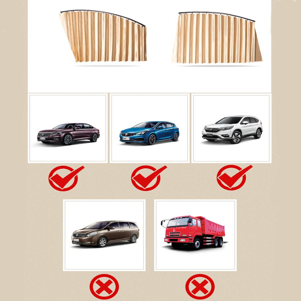 (4er Set) Auto Vorhang Seiten Fenster Sonnen UV-Schutz Hitze Stopper - Gold