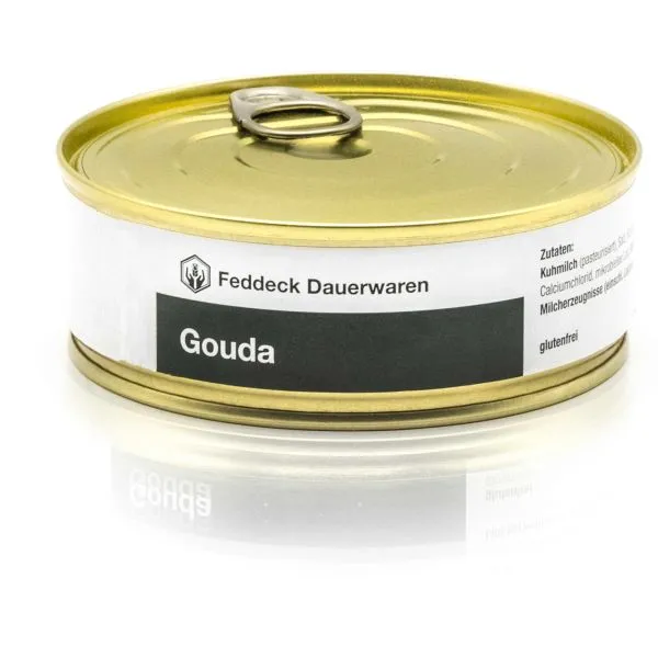 Feddeck Dauerwaren -  Dosenkäse Gouda 200 g