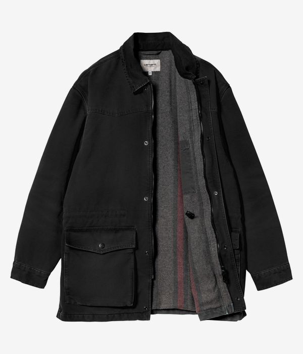 Carhartt WIP OG Santa Fe Coat Organic Dearborn Jacke (black black stone canvas)