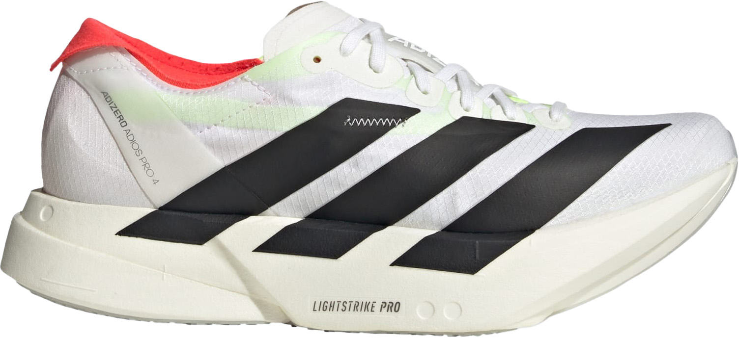 Adizero Adios Pro 4 Herre Cloud White/Core Black/Silver Metallic