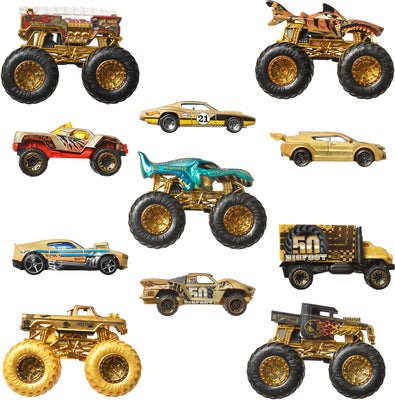 Hot Wheels Monster Trucks Bigfoot Trophy Champions Multipakke