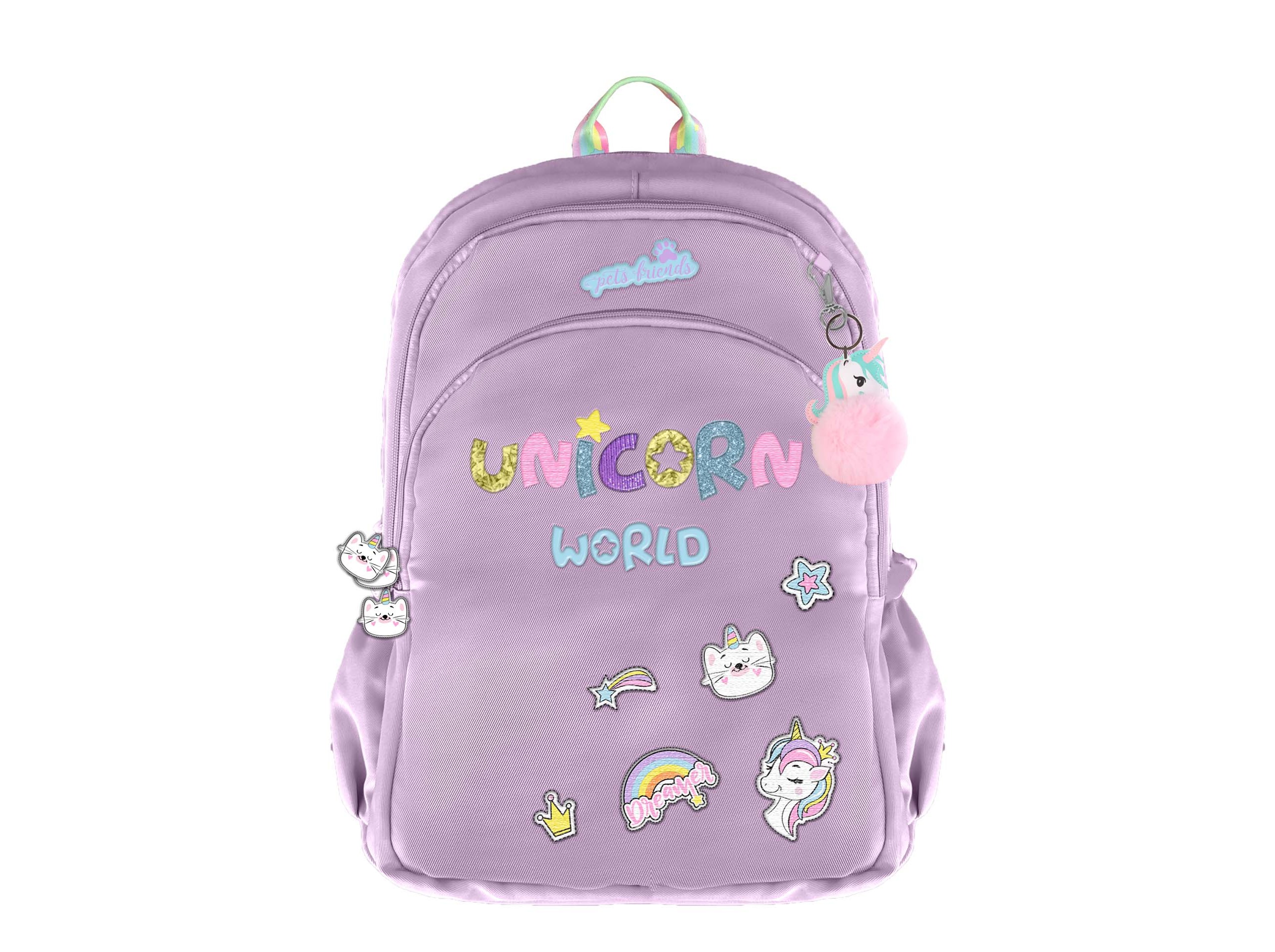 MOCHILA AMBAR UNICORN WORLD 30X44X20CM