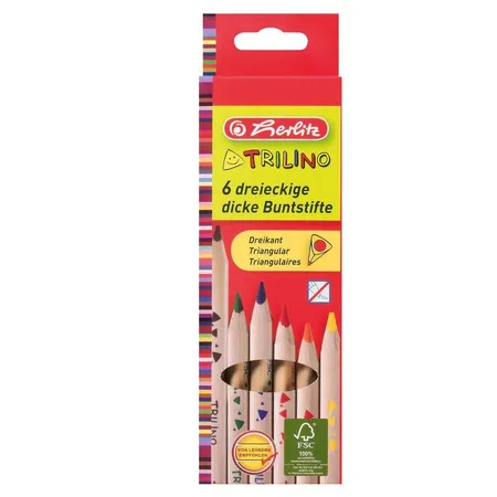 Herlitz Trilino 6er FSC100% Dreikantbuntstift