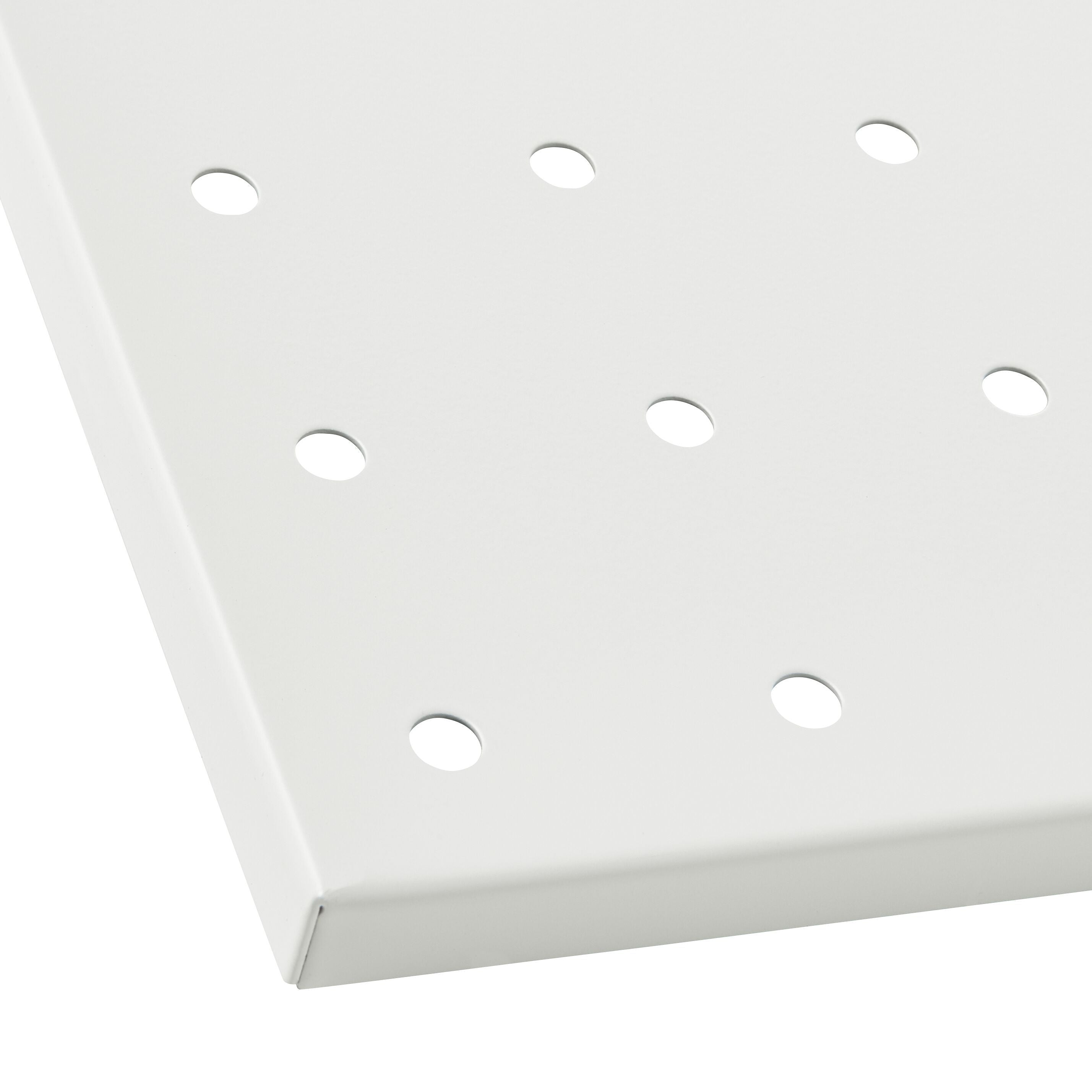 BELLO Lochplatte - Weiss / B: 57.2 cm x T: 1.2 cm x H: 38.1 cm