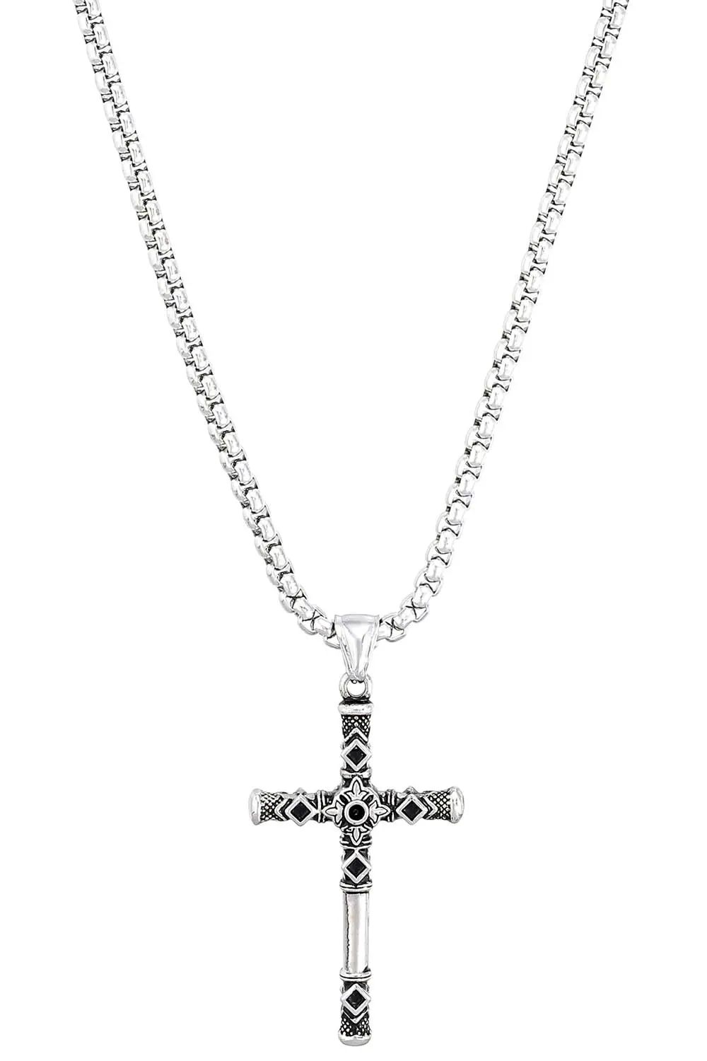Herren Kette -  Enamelled Cross