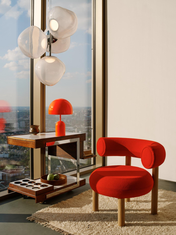 Tom Dixon Bell tafellamp LED oplaadbaar Fluro