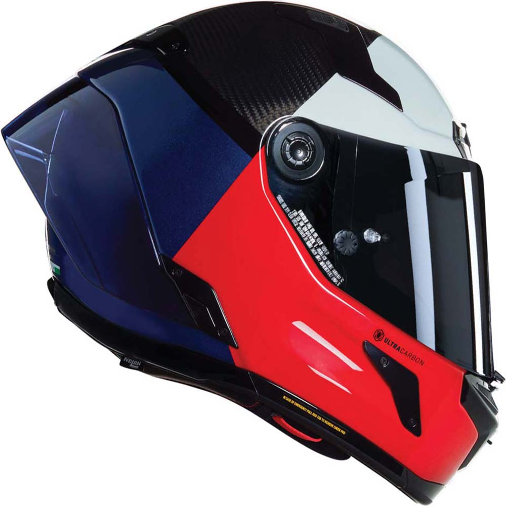 Nolan - Casque X-804 RS Ultra Carbon Blocco Carbone / Rouge / Bleu / Blanc / Brillant