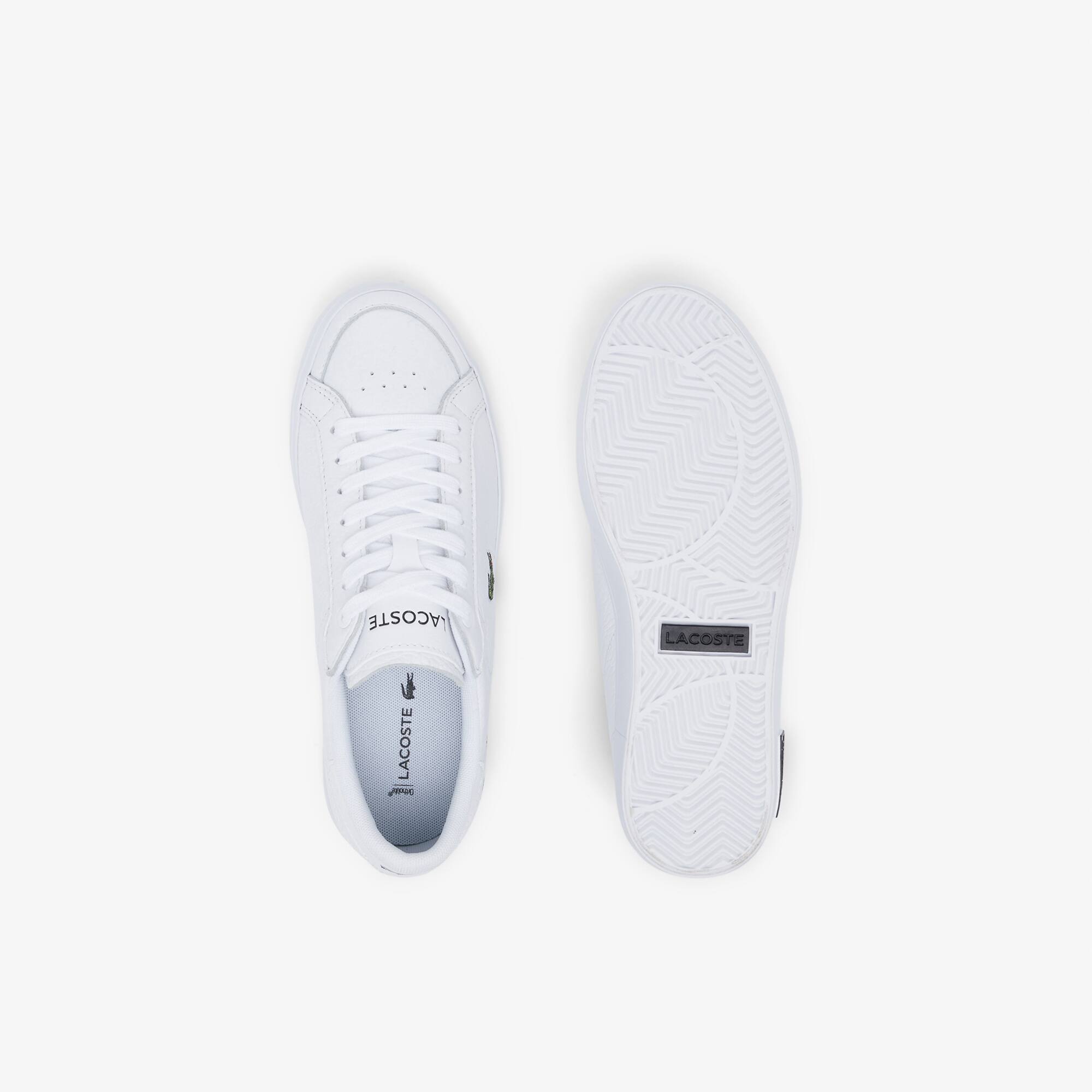 Sneakers Powercourt femme Lacoste en cuir aux détails étudiés Sneakers - Blanc - Lacoste - Femme