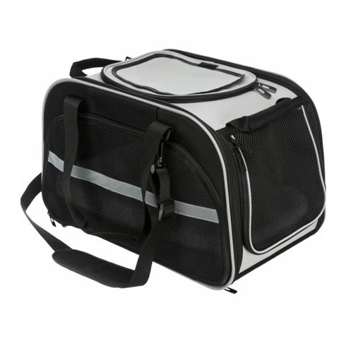 Bolsa de transporte para gatos Trixie Valery cinza e preta