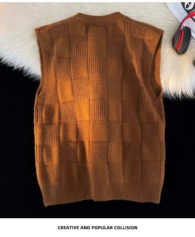 Dandyluxe - V-hals effen vest