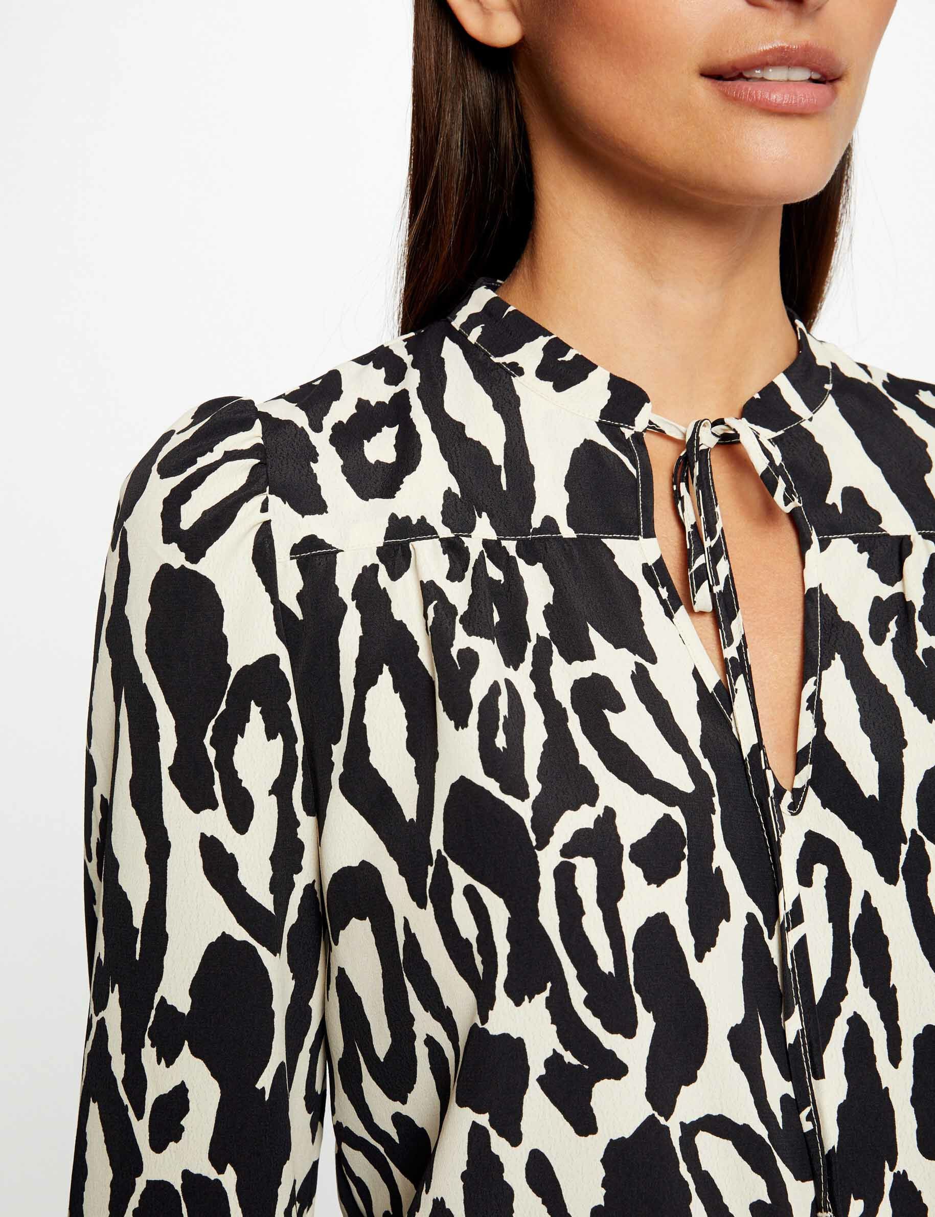 Blouse manches 3/4 imprimé animalier multico femme - multico