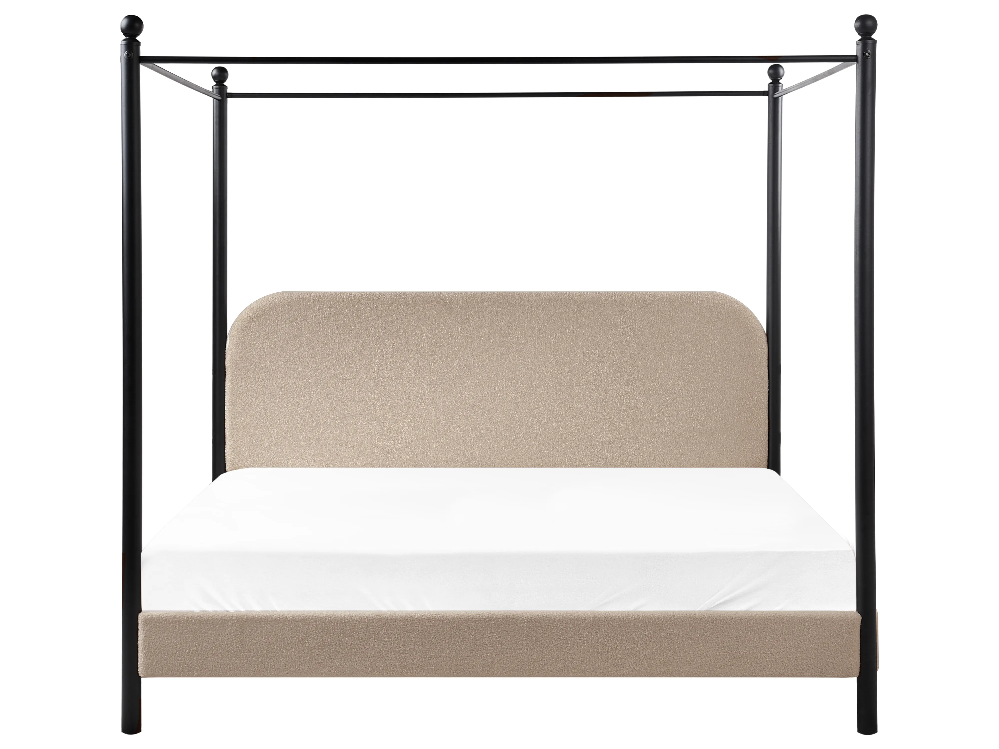 Hemelbed Bouclé DANNEMOIS 180 x 200 cm Taupe