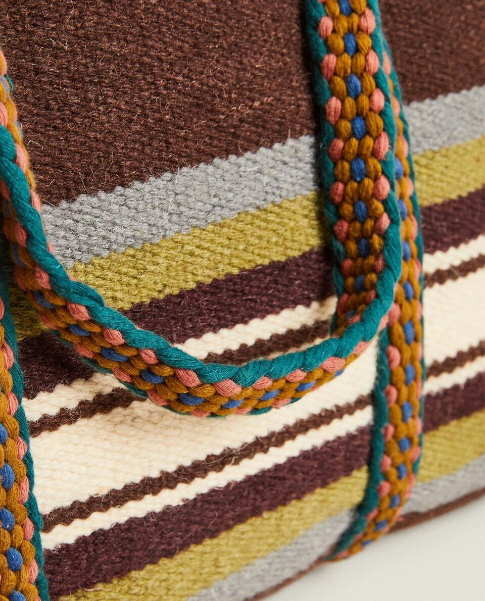 BOLSA DE VIAGEM DE LÃ MULTICOLORIDA