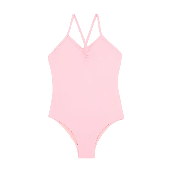 SMALLABLE BASICS Maillot De Bain 1 Pièce Bretelles Croisées | Rose bonbon